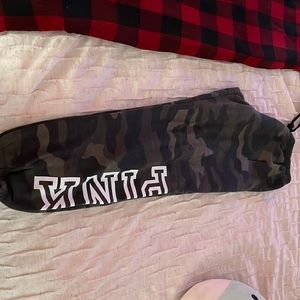 Green camouflaged sweatpants from PINK